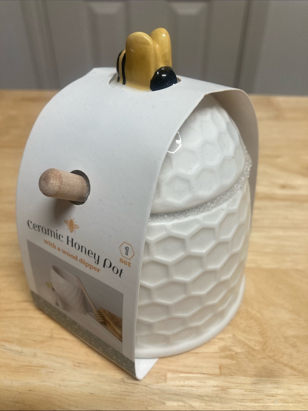 Target Bullseye Playground Textured Ceramic Honey Pot with Dipper NWT